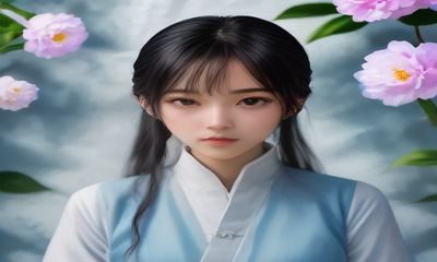 紫罗兰永恒花园成人动漫唯美画面，主角身着白色礼服在花田中行走，晨光柔和，京都动画顶级作画水准